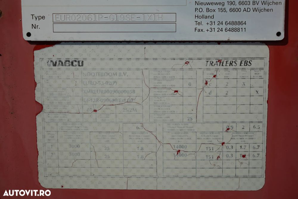 Nooteboom BETON JOS / EXTENSIBIL / TIEFBETT / EXTENSIBIL / TRANSPORTATOR / 19,5 M / MASĂ PUTERNICĂ: 55 TONE / - 33