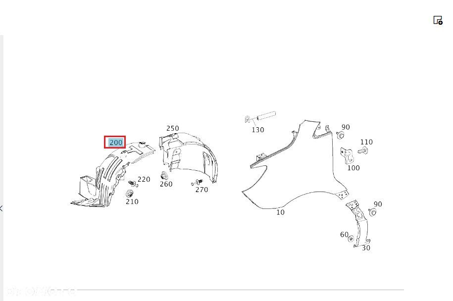 MERCEDES SPRINTER 910 nadkole prawe przod OE - 2