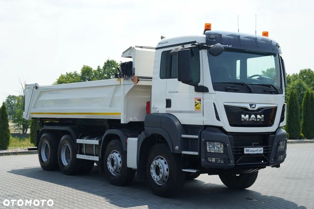 MAN TGS 35.500 / 8X4 / WYWROTKA 2 STR / HYDROKLAPA / HYDROBURTA  BORDMATIC / PLANDEKA ELEKTRYCZNA /  AUTOMAT / EURO 6 - 14