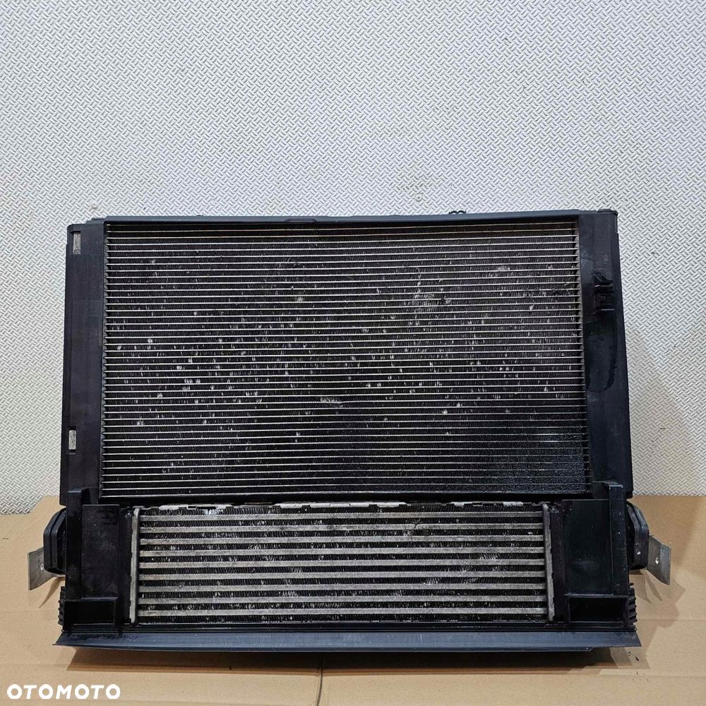 bmw f30 2.0d automat komplet chłodnic wody klimatyzacji wentylator cooler - 1