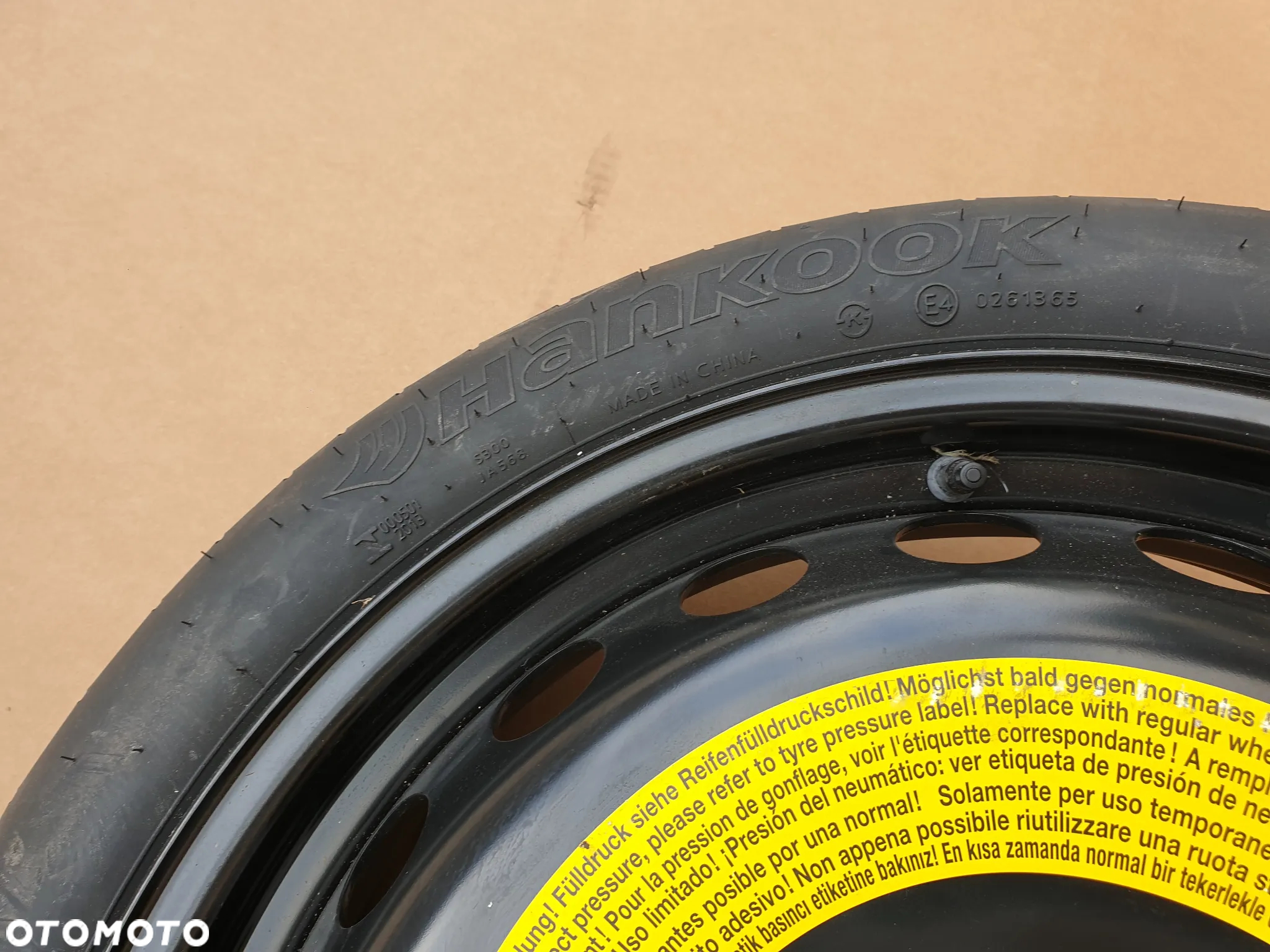 VW SKODA SEAT 5X112  AUDI A6  C7 A7 A5 4G DOJAZDÓWKA ZAPAS KOŁO ZAPASOWE CIENKIE CIENKI DOJAZD R20 4G0601027E T 145/60 R20 NOWE ! - 6