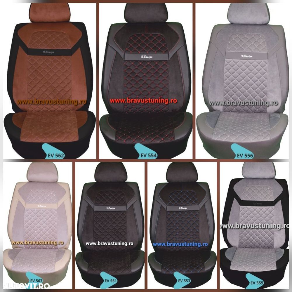 Huse scaun auto LUX set complet Mercedes,BMW, Audi, Skoda, Kia, Opel - 4