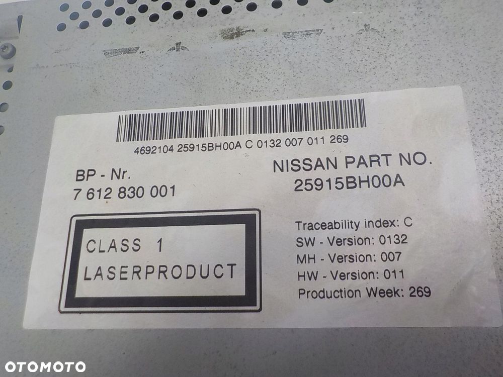 NISSAN JUKE NOTE MICRA RADIO NAWIGACJA 25915BH00A - 2