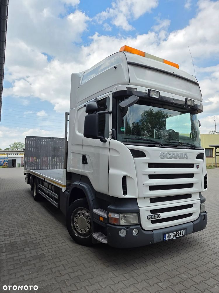 Scania R420 LB6x2-4HNB - Pomoc drogowa hydrauliczne najazdy samochód specjalny po przewozu maszyn budowlanych podnośników koszowych zwyżek pojazdów i innych BEKO THORRY ZANNER - 2