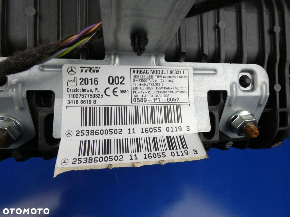 MERCEDES GLC W253 X253 AIR BAG PODUSZKA PASAŻERA - 3
