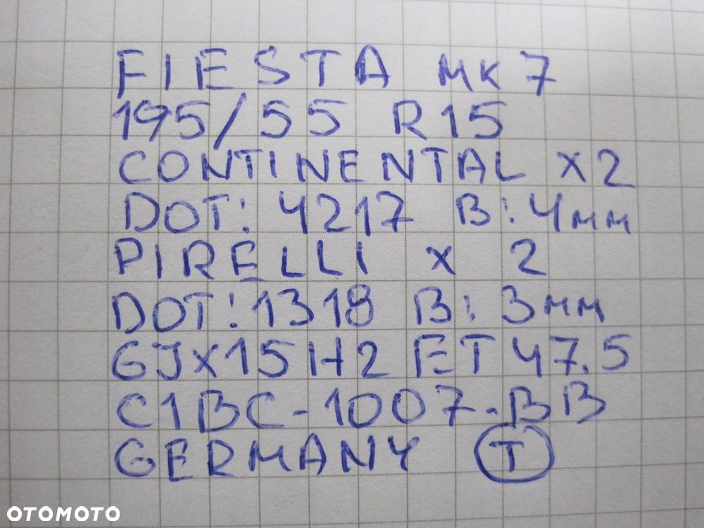 Koła felgi opony FORD FIESTA MK7 R15 4 3 MM - 16