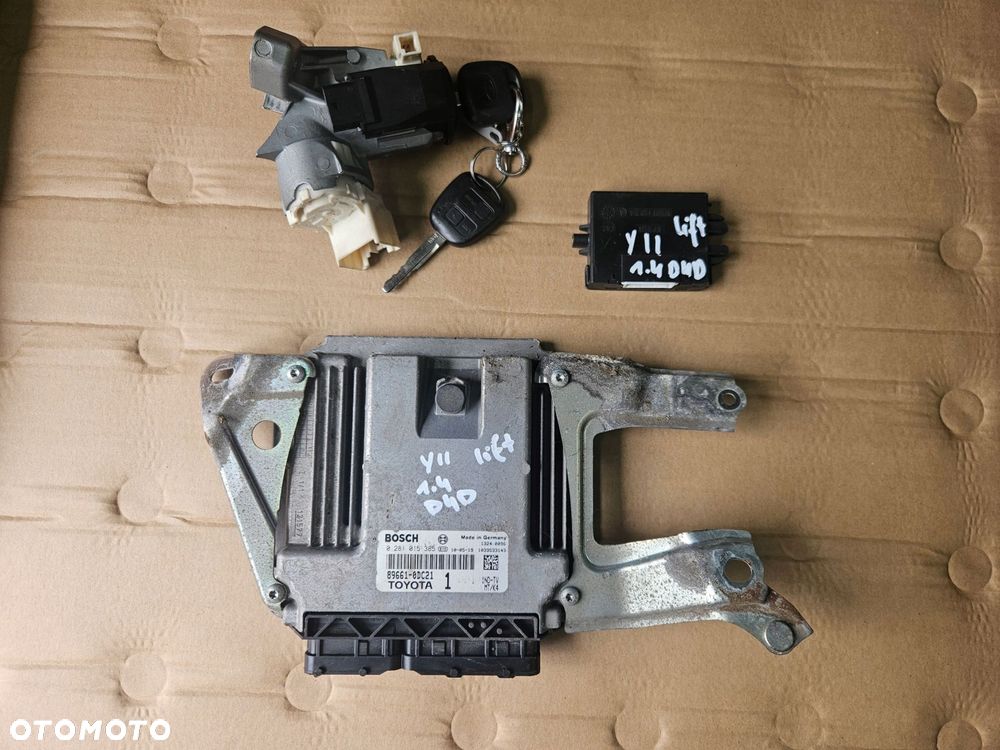 toyota yaris ii 09-11 1.4 d4d komputer kluczyk zestaw - 1