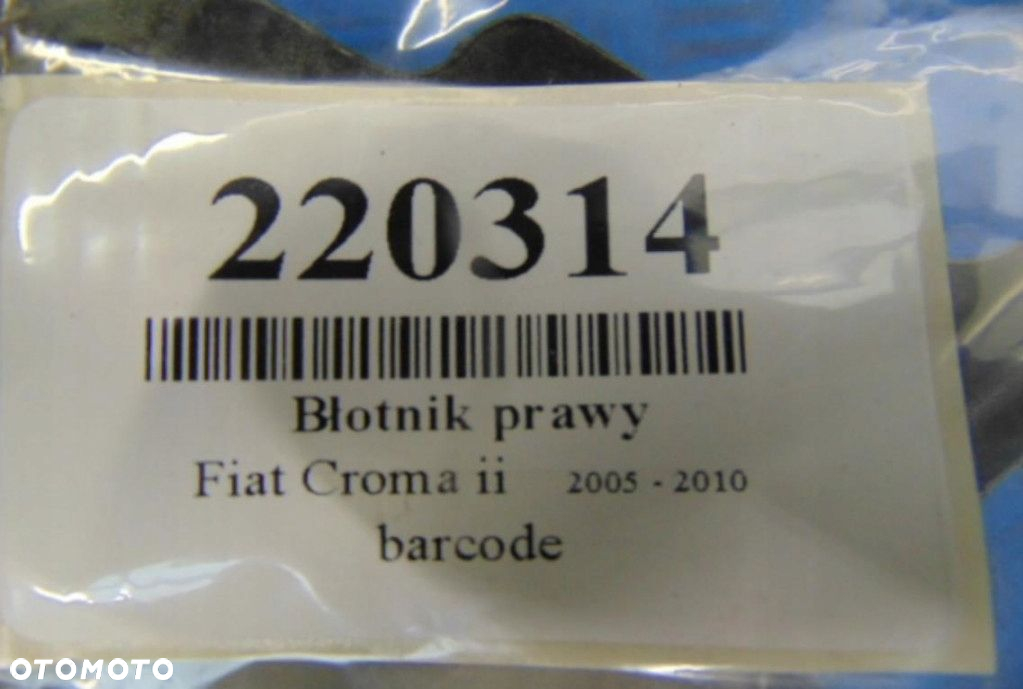 FIAT CROMA II BŁOTNIK PRAWY KOD LAKIERU 698/A - 7