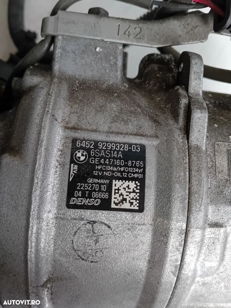 Compresor Clima AC Bmw B47 Cod 9299328 F20 F21 F30 F31 F32 F33 F34 F36 F10 X3 X4 - 8