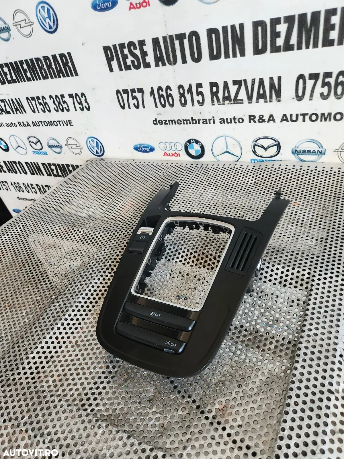 Consola Centrala Ornament Schimbator MMI Buton Frana De Mana Audi A4 B8 A5 8T Volan Stanga - 2