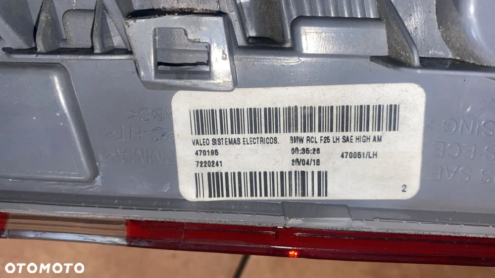 BMW X3 F25 LAMPA TYLNA LEWA TYŁ 7220241 LED HIGH USA - 5