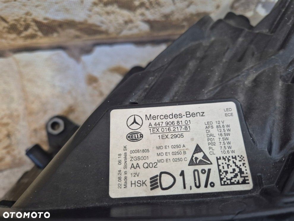 mercedes v klasa vito w447 24\' lift multibeam led lewa lub prawa europa - 7