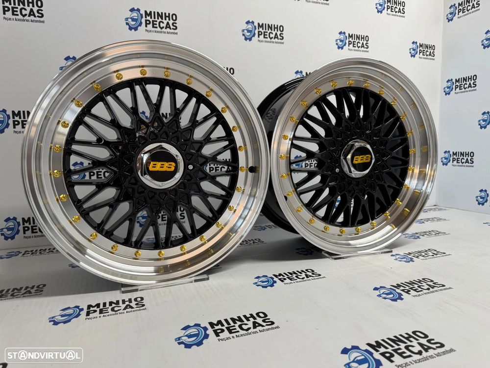 Jantes Look BBS RS em 17 (5x100/5x112) Preto com aba Polida - 2