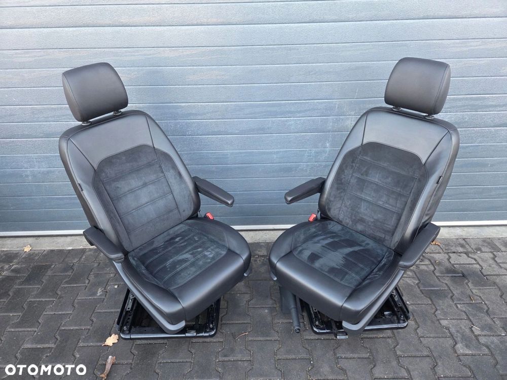 VW T6 CALIFORNIA MULTIVAN HIGHLINE fotel obrotowy przód skóra alcantara - 2