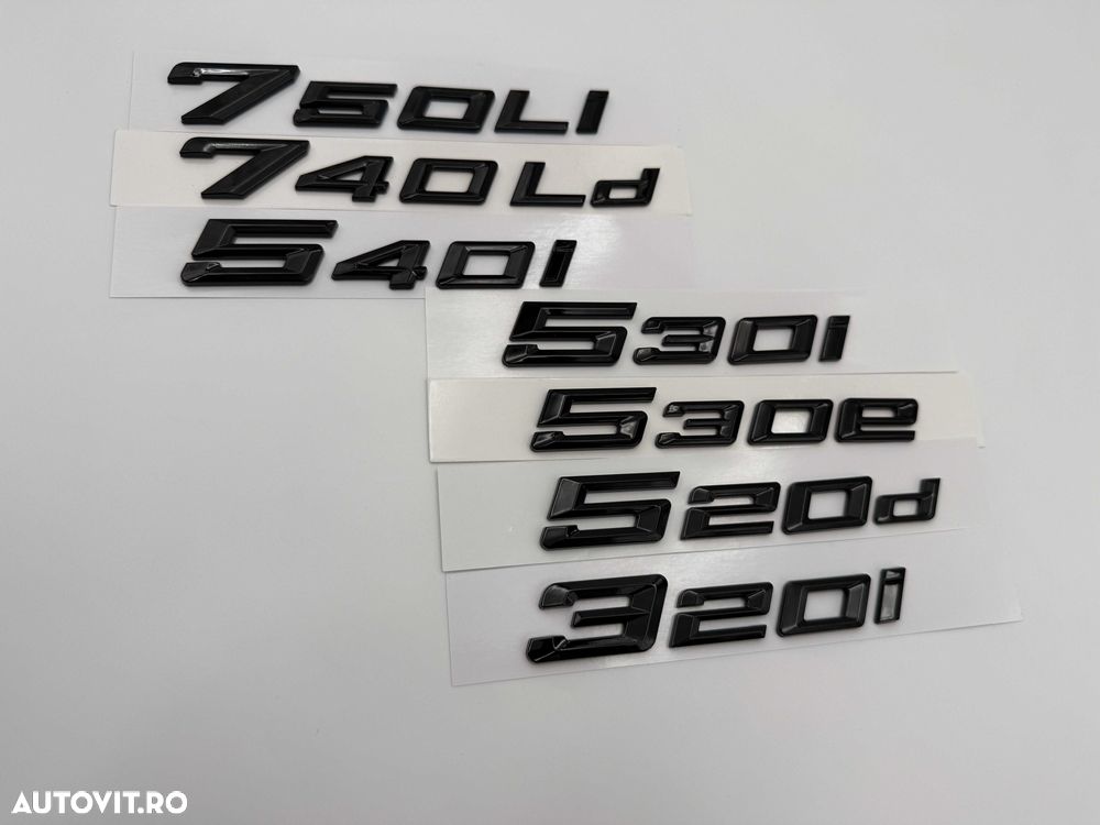 Embleme BMW Motorizare seria 3 seria 5 seria 7 nou negru - 4