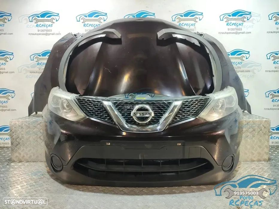 Frente Completa Nissan Qashqai II - J11 | 2013 a 2021 - Parachoques | Parachoque | Grelha | Grelhas | Otica | Oticas | Guarda Lamas | Lama | Capo | Capot | Reforço | Fibra | Radiador | Ventilador | Radiadores | Para-choques - 2