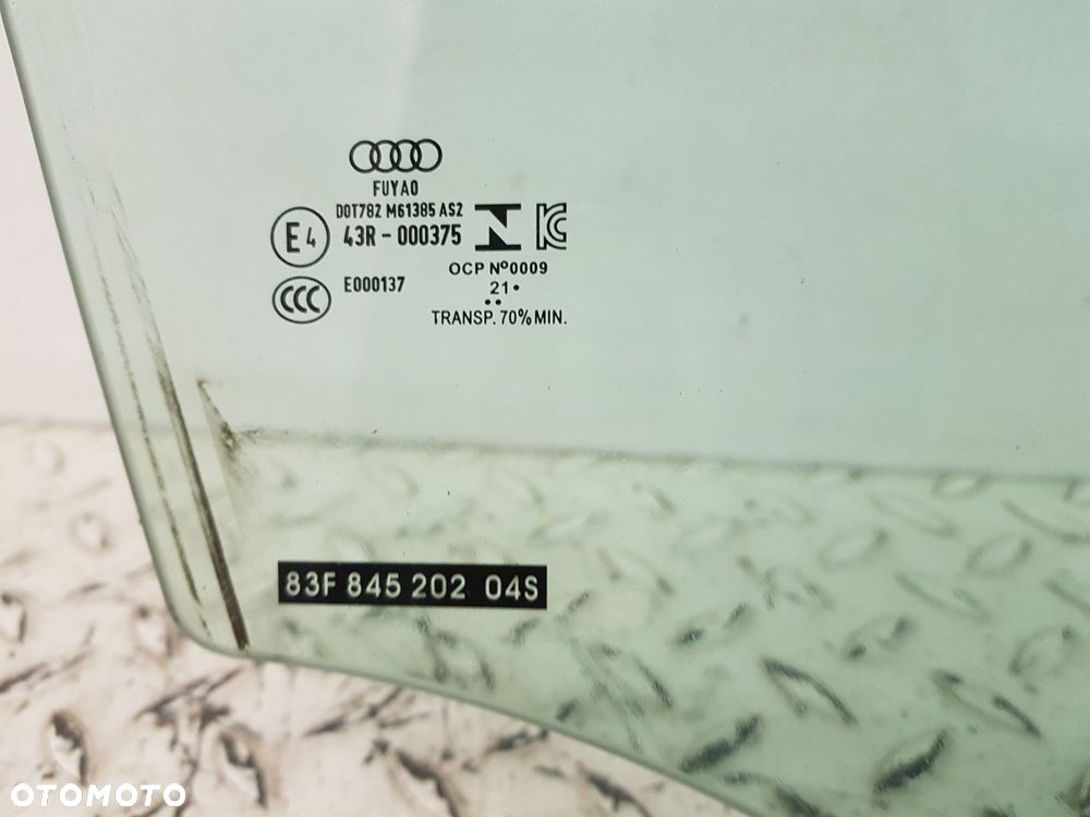 ORYGINALNA SZYBA DRZWI PRAWA PRZEDNIA PRAWY PRZÓD AUDI Q3 II 2 SPORTBACK 83F 18-25  83F845202 - 3