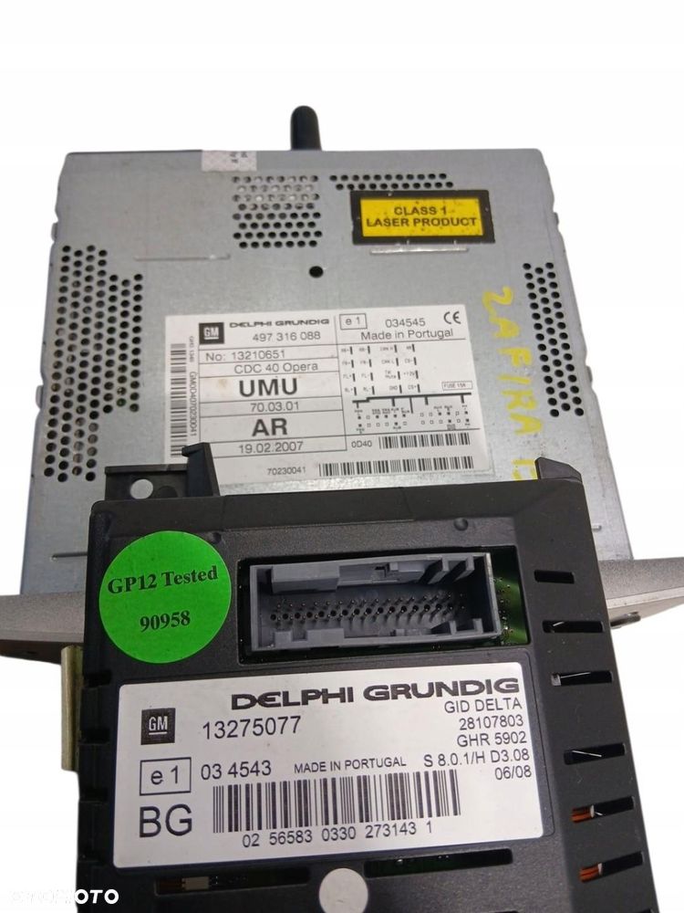 radio cd wyświetlacz opel zafira b 13210651 13275077 - 3