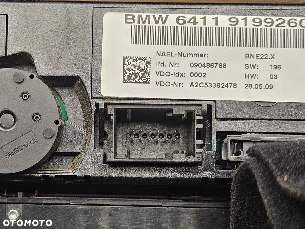 Klimatronik Panel Sterowania Nawiewu Klimatyzacji Ramka Dekor BMW 3 E90 E91 Europa 2009r - 15