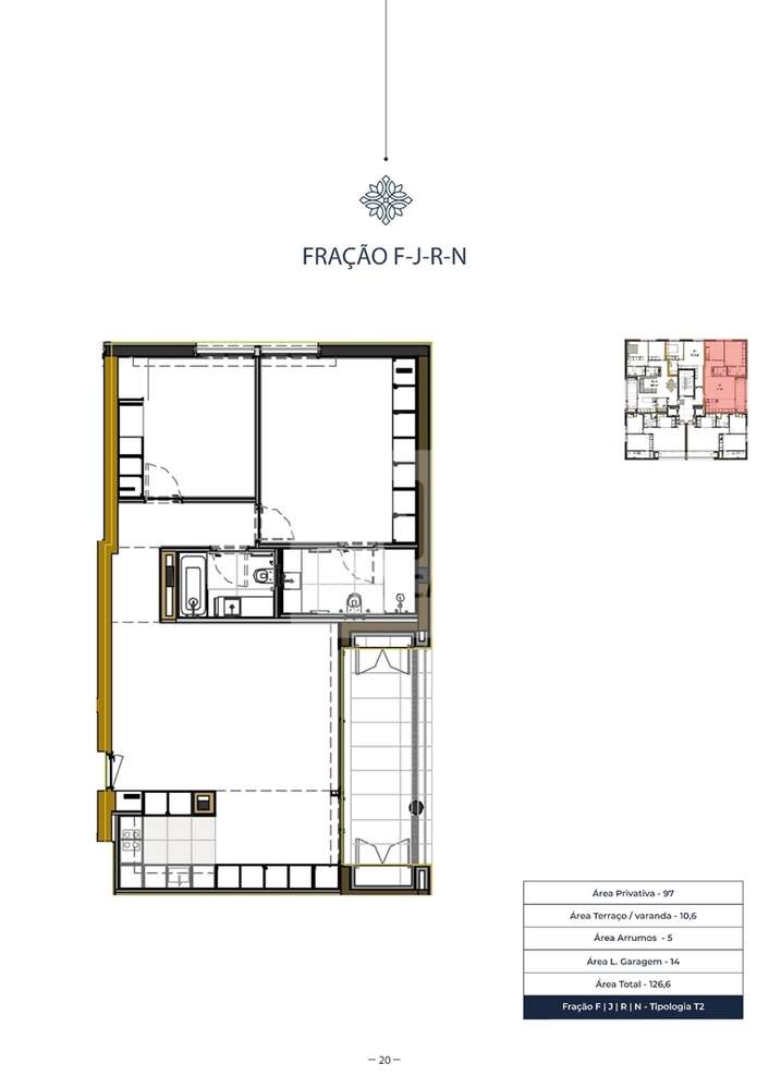 T2 Varanda Garagem Prelada | T2 Ramalde | Apartamento Prelada Gardens - Grande imagem: 5/8