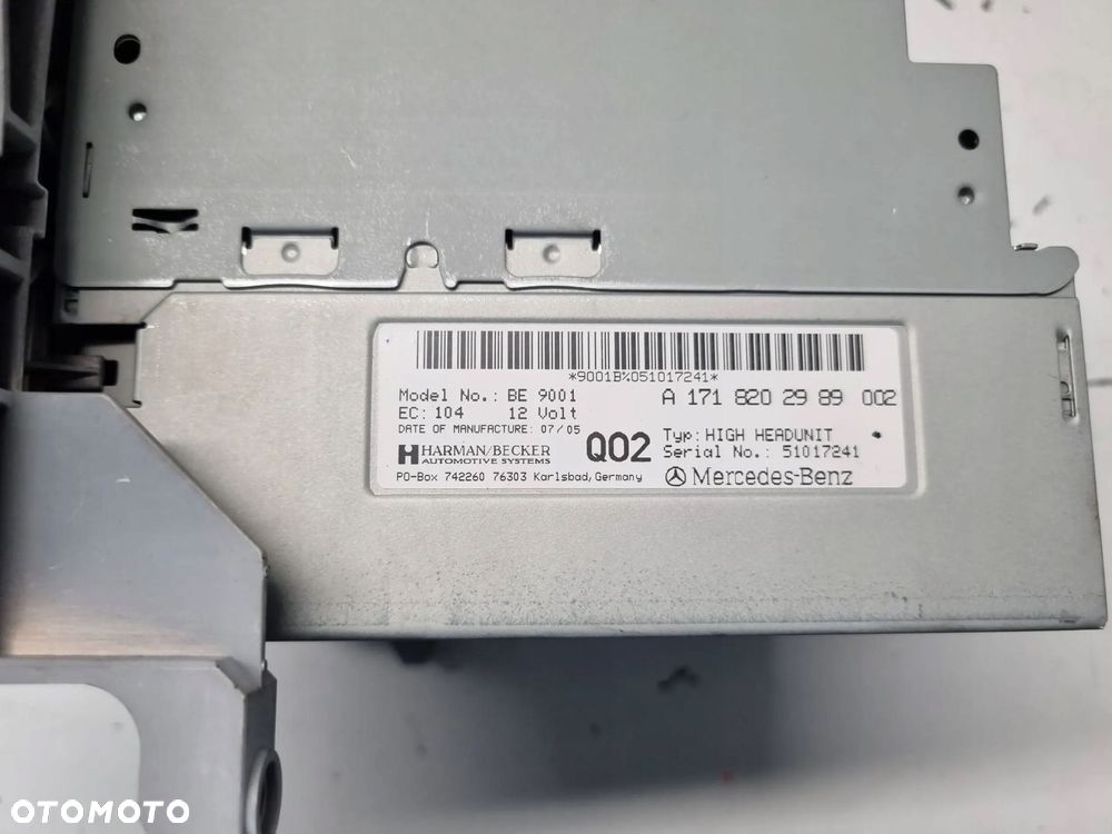 mercedes slk r171 radio radioodtwarzacz nawigacja a1718202989 - 11