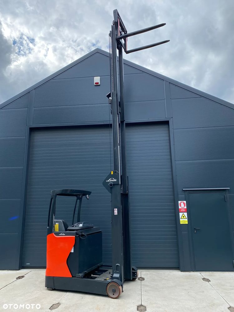 Linde R16 Reach truck wózek wysokiego składowania NOWA bateria - 6