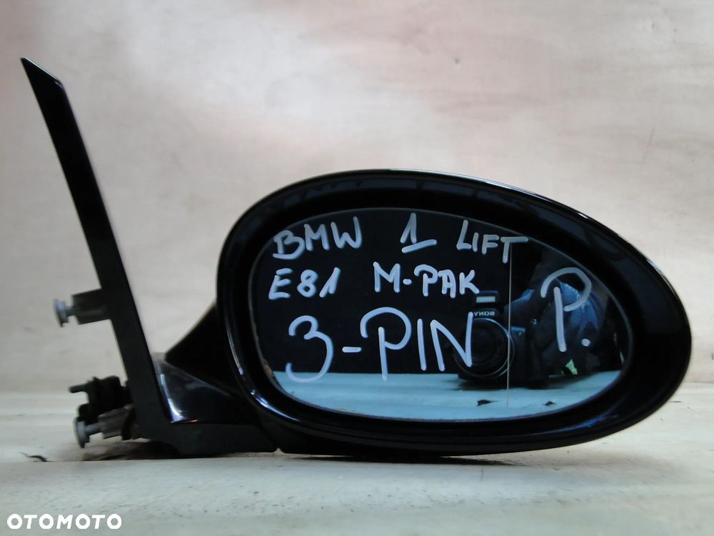 BMW 1 E81 LIFT LUSTERKO PRAWE 3 PIN ALPINWEISS M-PAKIET EUROPA
