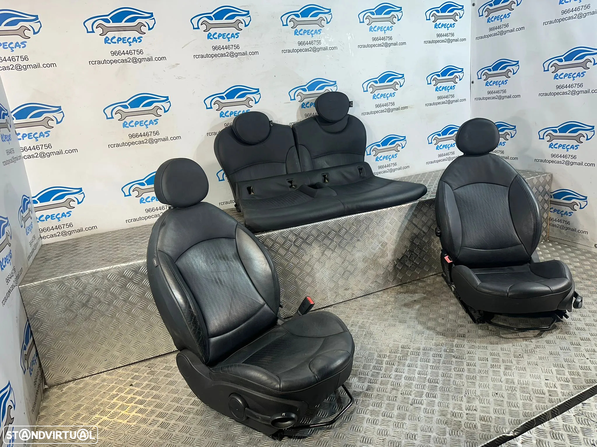 .Conjunto Bancos Pele Perfurada Mini Cooper S One R55 Clubman R56 2006 - 2013 - 3