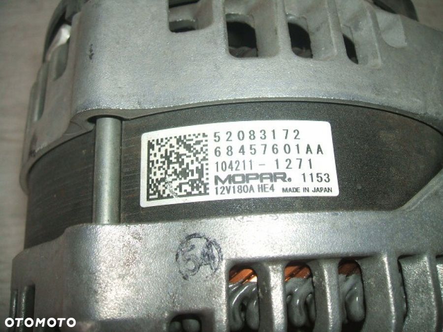 ALFA ROMEO TONALE JEEP FIAT ALTERNATOR MOPAR 52083172 12V 180A - 7