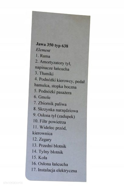 ŚRUB ŚRUBY ŚRUBA NA RAMĘ MOTOCYKL NIERDZEWNE NIERDZEWKA JAWA 350 TYP 638 - 2