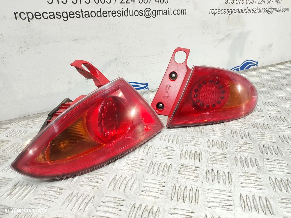 Conjunto Farolins Led Tras Traseiro Direito Esquerdo Seat Leon 1P Fase 1 5 Portas - 4