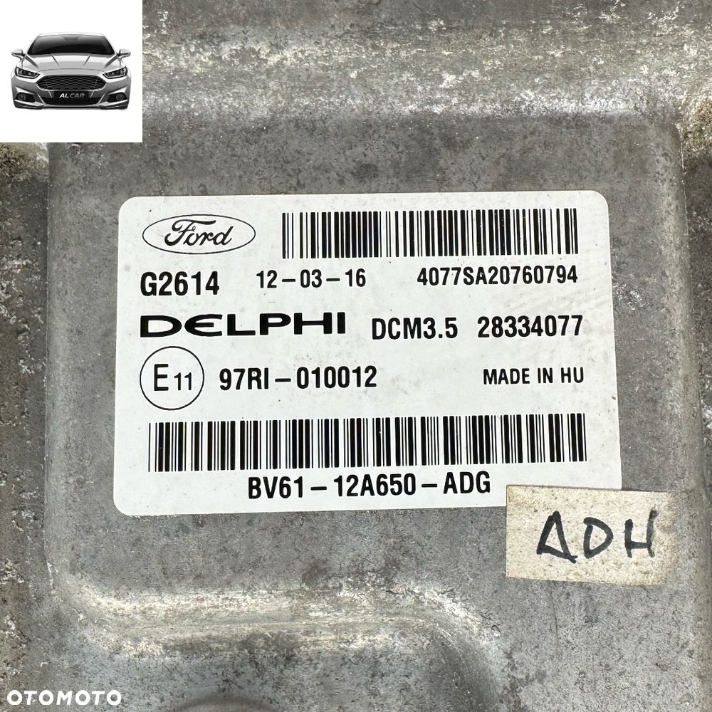 STEROWNIK SILNIKA 2.0 TDCI EURO 5 FORD FOCUS MK3, C-MAX MK2 BV61-12A650-ADG - 2