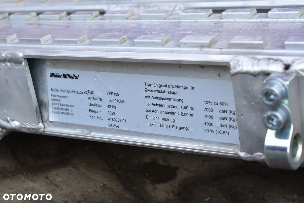 Müller-Mitteltal Przyczepa niskopodwoziowa/ Tandem/ do transportu maszyn budowlanych, kontenerów/ DMC : 18.000 KG/ Najazdy/ Sprowadzona z Niemiec / Jak nowa ! - 12