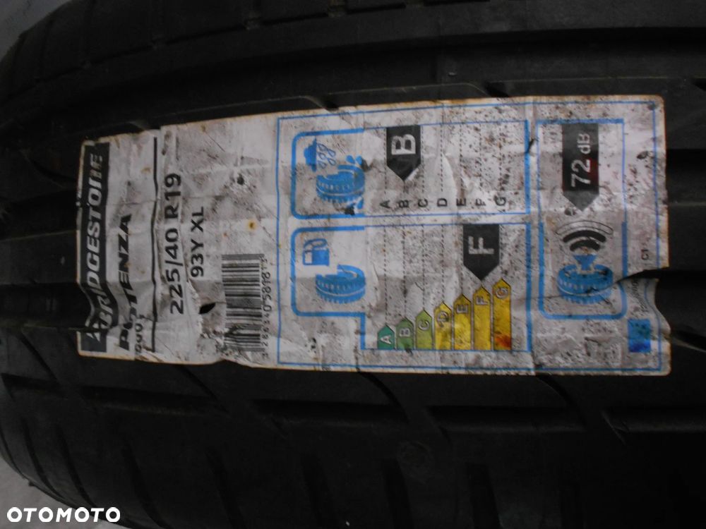 OPONA POJEDYNKA 225/40R19 BRIDGESTONE POTENZA S001 XL DOT 1218 9MM (JAK NOWA) - 3