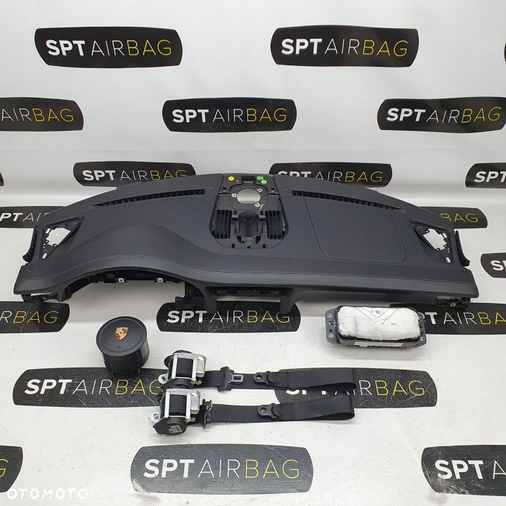 PORSCHE 911 991 DESKA ROZDZIELCZA KONSOLA KOKPIT PULPIT PODUSZKI AIRBAG AIR BAG PASY KIT SET - 1