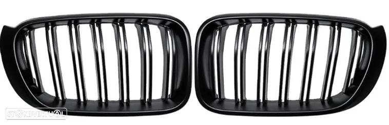 Grelhas frontais preto brilho dupla barra BMW série X3 F25 X4 F26 - 4