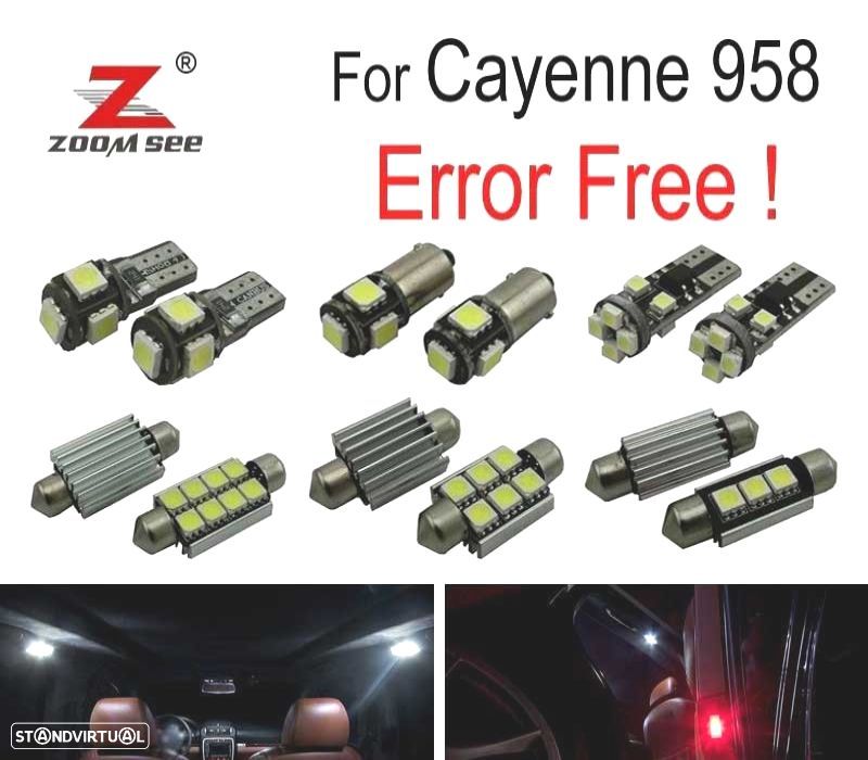KIT COMPLETO 19 LAMPADAS LED INTERIOR PARA PORSCHE CAYENNE 958 11- - 1