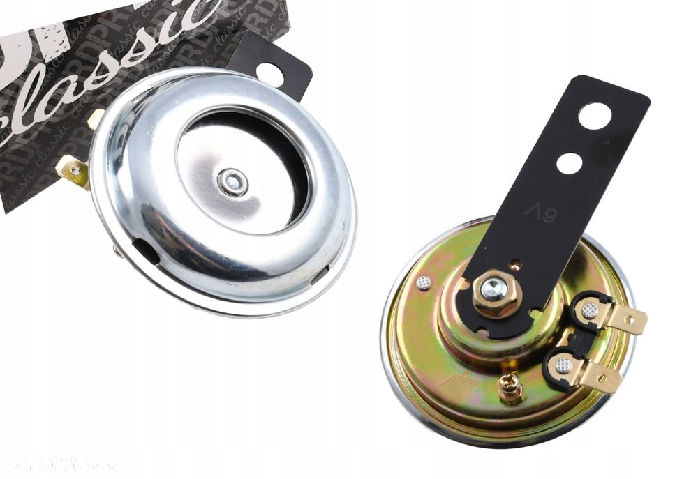 klakson sygnał 6v 66mm wsk wfm shl jawa cz simson romet komar ogar - 1