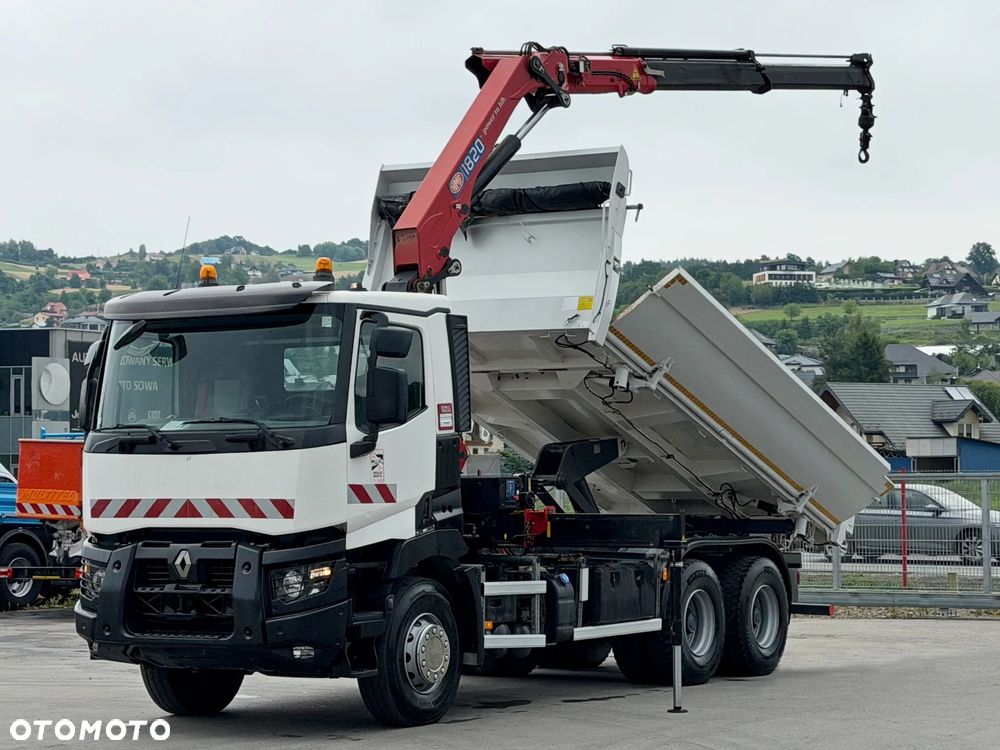Renault C 380 * WYWROTKA 5,20 m + HMF 1820 - K2  + PILOT + BORDMATIC * 6x4 - 3