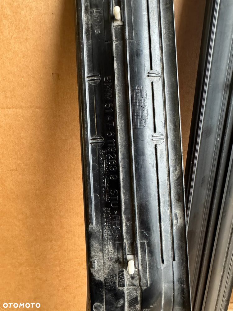 Listwa listwy nakładki progowe lewa prawa przód tył komplet ORYGINAŁ M-PAKIET BMW M3 E36 Sedan - 6