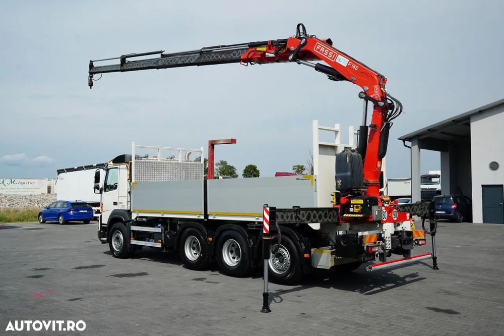 Volvo FMX 460 / 8x4 / LIVRARE - 6,1 M / HDS FASSI F 185 A.2.24 - 12,55 M / TRIDEM / MAX. CAPACITATE DE RIDICARE: 5.500 KG / TELECOMANDĂ / CAMERĂ / I-SHIFT / EURO 6 - 5