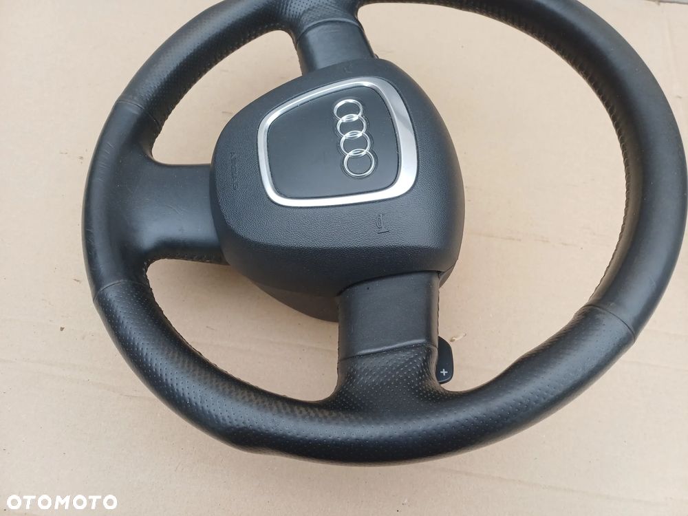 Audi A3 8P kierownica trójramienna skóra łopatki airbag poduszka kierowcy 8P0419091BK 8P0880201BJ - 3
