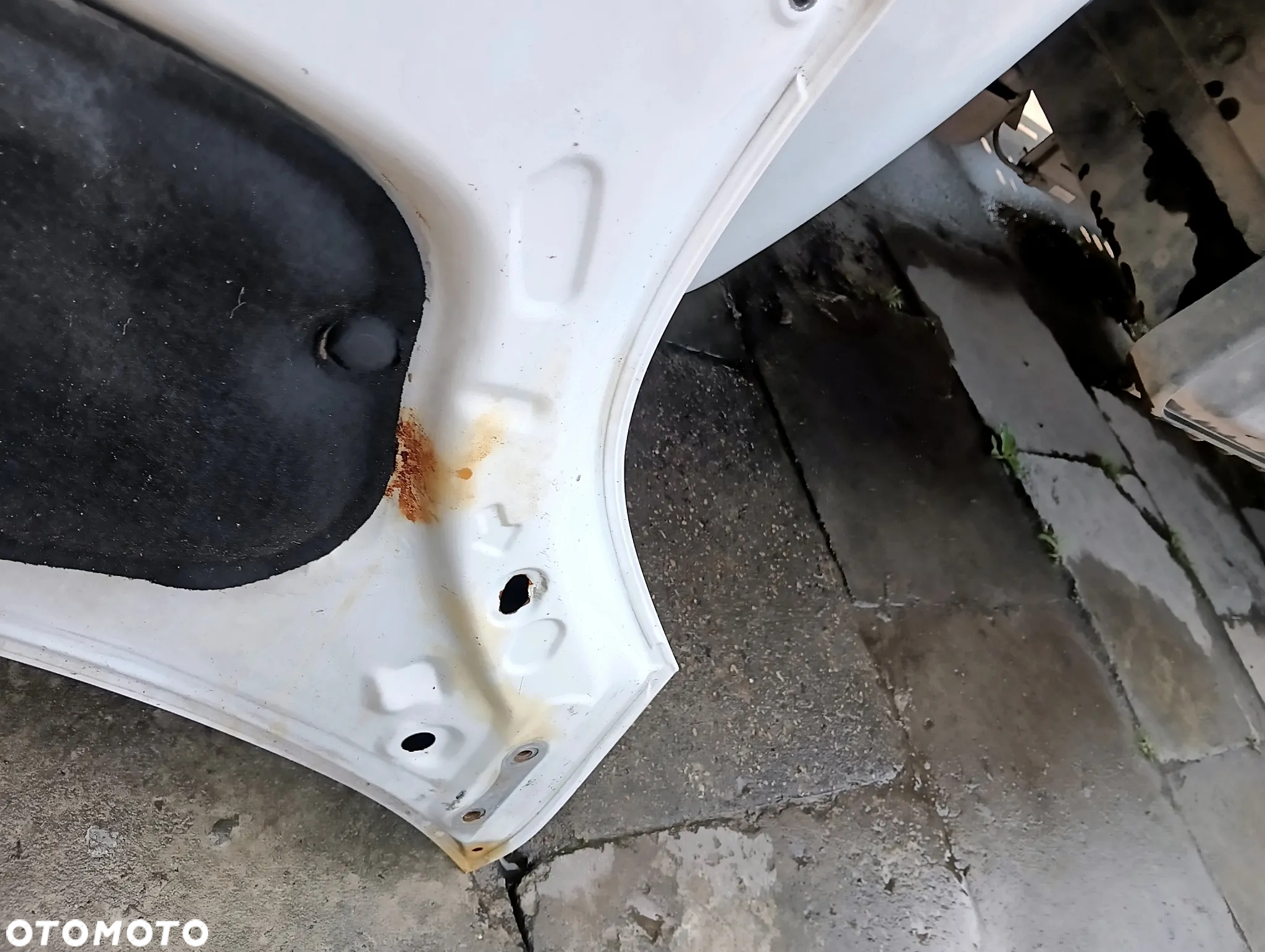 toyota yaris ii maska pokrywa silnika biala - 8