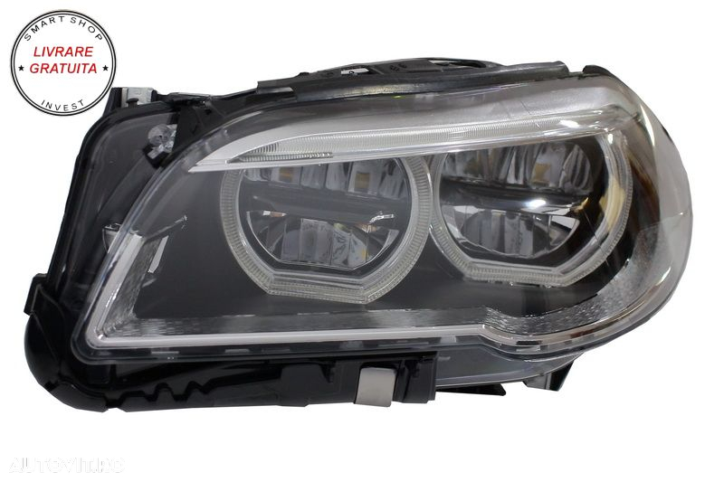 Faruri Full LED BMW F10 F11 5 Seria (2011-2013) Angel Eyes- livrare gratuita - 6