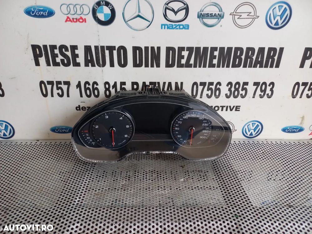 Ceasuri Bord Audi A8 4H D4 An 2010-2011-2012-2013-2014-2015-2016-2017 Volan Stanga Europa Cod 4H0920830D Dezmembrez Audi A8 4H D4 3.0 Tdi Quattro Motor CDT Cutie MXU Volan Stanga - Dezmembrari Arad - 1