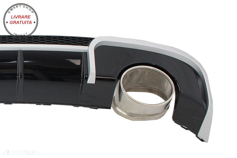 Difuzor Bara Spate cu Ornamente evacuare Audi A3 8V Hatchback Sportback (2012-2015- livrare gratuita - 4