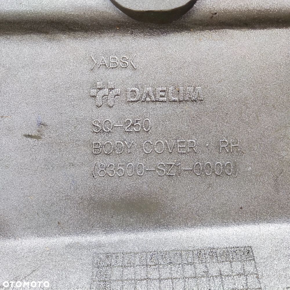 Owiewka, osłona, bok, boczek, zadupek, ogon Daelim S2 125 - 19