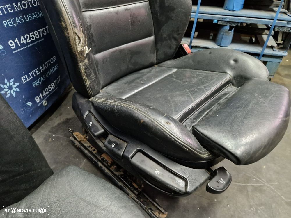 Jogo de bancos usados BMW SERIE 3 E46 SEDAN PACK M PELE PRETOS - 11