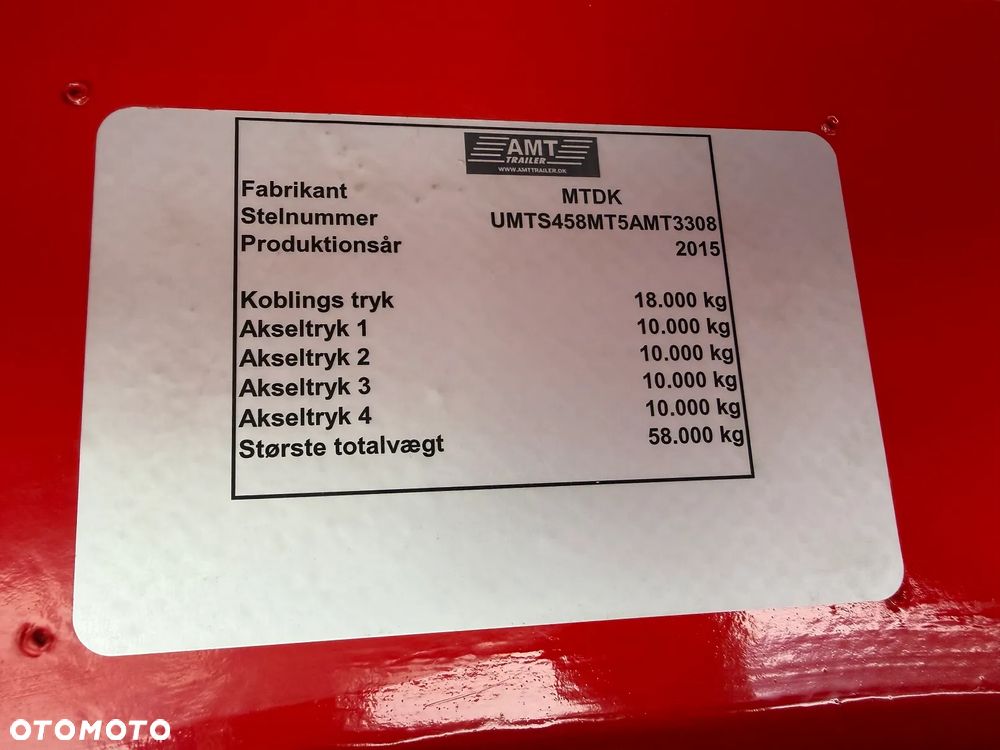 MTDK Niskopodwoziowa 4-osie Najazdy Hydrauliczne Rozciągana DMC: 58000 kg - 22