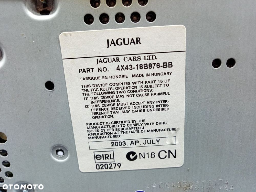JAGUAR X-TYPE RADIO CD FABRYCZNE 4X43-18B876-BB - 5